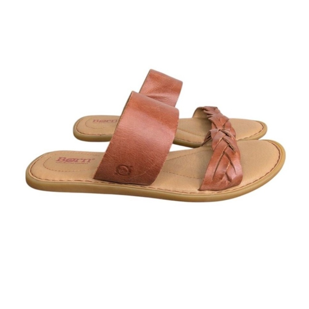 Born Cherita Women's Brown and Tan Leather Sandals Size 9